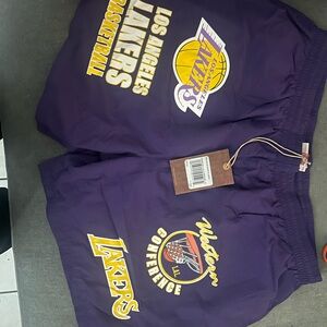 Mitchell & Ness Los Angeles Lakers Purple & Gold Shorts